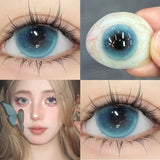 Popxstar  Colored Contact Lenses for Eyes with Degree Natural Brown Pupils Fashion Lens Green Eyes Contacts Lenses Yearly 2pcs/pair