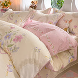 Small fresh pastoral cotton printing four-piece series bed sheet family student dormitory four-piece set