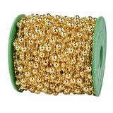 Popxstar 10M 3-8mm Beads Garland Pearl Strands Fish Chain Ribbon for Christmas Tree Wreath Gift Wrapping Decoration