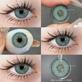 2Pcs Natural Gray Contact Lenses Yearly Brown Colorcon Makeup Blue Pupils Green Lens for Eyes High Quality Soft Contact