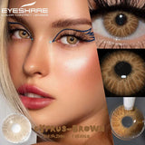 Popxstar  1 Pair Colorful Contact Lenses for Eyes Fashion Blue Eye Lenses Green Lenses Gray Eye Contacts Yearly Lens Eye Contact
