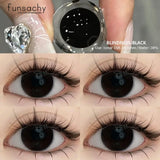 Popxstar  1Pair Cosplay Colored Contact Lenses for Eyes Halloween Lenses Red Eye Contacts Black Lenses Yearly Anime Cosplay Lens