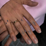 Popxstar  1 Sheet Herbal Finger Tattoo Sticker Waterproof and Long-lasting Temporary Tattoo