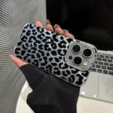 Black Leopard Print Phone Case For Samsung Galaxy A56 A36 A16 A55 A35 A54 A34 A53 A52 5G S25 Ultra S24 S23 S22 Plus S21 FE Cover