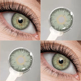 1pair New Style Grey-Cyan Series Natural Colored Contact Lenses for Eye Grey Pupils Lens Beauty Brown Contacts Green Lens