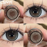 Popxstar  1 Pair Hot Sales Colored Contact Lenses with Diopter Myopia Eyes Natural Soft Contacts Lens Beauty Puppiletes  Yearly