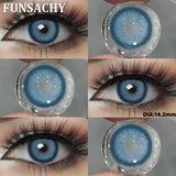 1 Pair Gray Lenses Colored Contacts for Eyes 14.0mm~14.5mm Contact Lenses Hazel Lenses Natural Beauty Cosmetic New Lens