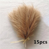 Popxstar 15pcs Artificial Pampas Grass Flower Bouquet For Home Wedding Decoration DIY Party Bedroom Fake Plant Flowers Vase Decor Reed