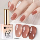 popxstar UR SUGAR 15ml Jelly Milky White Translucent Color Gel Polish Semi Permanent UV Gel Nail Art Soak Off Gel Varnish Latest Fashion