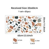 Popxstar Terrazzo Pattern Irregular Stone Shape  Wall Stickers for Living Room Bedroom Bathroom Decorative Wall Decals Home Decor Murals