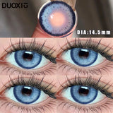 Popxstar  1Pair Soft Contact Lenses Green Lenses Blue Eye Degree Myopia Degree Prescription -0.00 to -8.00 Grey Beautiful Pupil