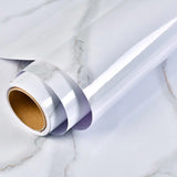 Popxstar Marble Vinyl Film DIY Self Adhesive Wallpaper Bathroom Kitchen Cupboard Countertops Contact Paper PVC Waterproof Wall Stickers