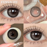 1 Pair Blue Color Contact Lenses Natural Brown Lenses Gray Beautiful Pupils for Eyes Women Cosmetics Eye Contacts Lens