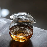 Popxstar  220ml Japanese Hammer Pattern Glass Fair Cup Chahai Tea Pitcher Heat Resistant Coffee Kung Fu Tea Separator Tea Set Accessories