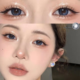 Blue Color Contact Lenses Black Pupil 6months 1pair Cosmetic Lenses