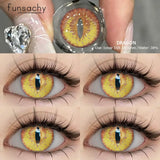Popxstar  1Pair Cosplay Colored Contact Lenses for Eyes Halloween Lenses Red Eye Contacts Black Lenses Yearly Anime Cosplay Lens