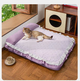 New Kawaii Pet Cat Bed Washable Small Dog House Nest Sofa Cat Mat All Seasons Dog Beds for Medium Dogs