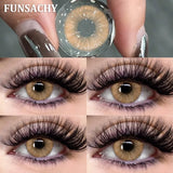 Popxstar  1 Pair Big Black Color Contact Lenses Natural Gray Lenses Blue Korean Eye Makeup Contacts Yearly Beauty Pupils Cosmetic