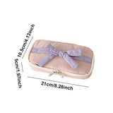 Popxstar INS Style Korean Fabric Craft Pencil Case Minimalist Bowknot Buggy Bag Student Stationery Bag Desktop Storage Bag