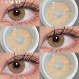 Popxstar  2PCS Natural Brown Gray Lenses for Eyes Blue Lenses Beautiful Pupil Korean Fashion Color Round Lens Yearly Cosmetics