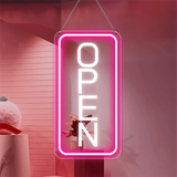 Dimmable LED Neon Sign Adjustable Brightness Soft Silicone Light Strip Business Store Sign Acrylic Backboard