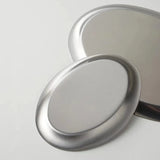 Popxstar Stainless Steel Oval Plate Cake Dessert Fruit Bread Afternoon Tea Tray Jewelry Display Storage Tray Home Kitchen Accessories