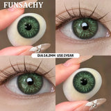 1 Pair Color Brown Contact Lenses for Eyes Yearly Natural Looking Cosmetic Eyes Lenses Cosmetic Beauty Women Lenses