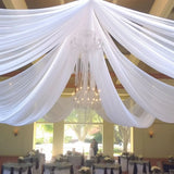 Popxstar Wedding Arch Ceiling Drape Roof Decor Sheer Chiffon Tulle Curtain Draping Backdrop Party Supplies Drapery Ceremony Decoration