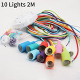 Popxstar Colorful 6/8/10 Lights Lustre Retro Edison Bulb Chandelier Loft Light Pendant Lamp Spider Light Restaurant Warehouse
