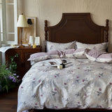 Popxstar  100% Cotton Bedding Set Ins Korean Floral 3D Printed Duvet Cover Bed Linen Flat Sheets Set 2 Pillowcases Twin Double Queen Size