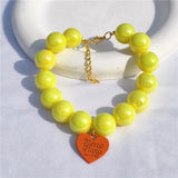 Adjustable Oval Shape Pearl Cat Necklace for Small Dogs And Puppies Pet Jewelry Collar for Wedding Party Accessories