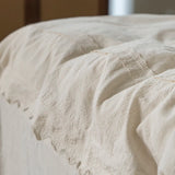 Popxstar  4/5Pcs French Vintage Bedding Sets 85% Cotton and 15% Linen Stitch Embroidery Double Bed Sheet Coverlet Quilt Cover Pillowcases