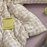 Popxstar  100% Cotton Bedding Set Cartoon Cute Animals Duvet Cover Set Bed Linen Flat Sheets Set 2 Pillowcases Single Double Queen Size