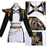 Popxstar Black Golden Rumi Zoey Mira Cosplay KPop Cosplay Costume Wig Women Suit Halloween Party Role Playing Outfit
