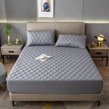 Popxstar Thick Mattress Cover or Pillowcase Waterproof Pad Protector Monochromatic Soft Durable Fitted Sheet Bed Latex Mat Elastic Band