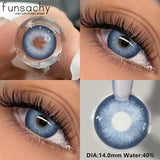 Popxstar  2pcs Natural Color Contact Lenses for Eyes Green Eye Lens Blue Eye Contacts Fashion Beauty Makeup Women Man Soft Lenses