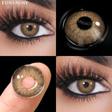 Popxstar  1 Pair Natural Color Contact Lenses for Eyes Brown Lenses Colorcont Korean Lens Yearly Beauty Gray Pupils Eye Contacts