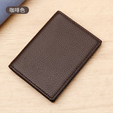 Popxstar Genuine Leather Men's Card Holder Anti-magnetic RFID Credit Card Bag Ultra Thin Soft Business Card Holder for Men