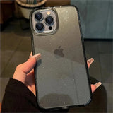 Popxstar Luxury Bling Glitter Clear Phone Case For iPhone 16 15 14 13 12 11 Pro Max X XR XS 7 8 Plus Shockproof Transparent Soft Cover