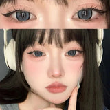 Two Pieces Brown Colored Contact Lenses Big Eyes Lenses Students Beautiful Round Contact Lenses Cosmetics Eye Contact Natural