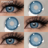 Popxstar  2pcs Colorcon Contact Lenses Gray Pupils for Eyes Fashion Color Contact Lenses Eye Makeup Beauty Cosmetics Blue Lenses