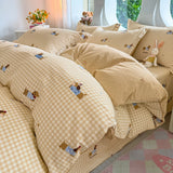 Small fresh pastoral cotton printing four-piece series bed sheet family student dormitory four-piece set