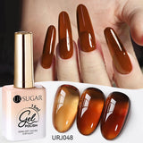 popxstar UR SUGAR 15ml Jelly Milky White Translucent Color Gel Polish Semi Permanent UV Gel Nail Art Soak Off Gel Varnish Latest Fashion