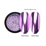 Popxstar Aurora Pearl Nude Pink White Nails Glitter Dust Chrome Moonlight White Rubbing on Powder Shell Mirror Pigment Nail Art Supplies