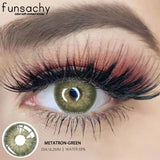 Popxstar  2pcs New Colored Contact Lenses Fashion Yearly Gray Eyes Lenses Natural Blue Eye Lenses Green Pupils Makeup Eyes Lens