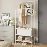 Double Layered Clothes Rack Simple Multilayer Storage Locker Multifunctional Bedroom Thickened Double Rods Garment Rack