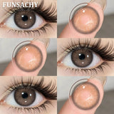 1 Pair Natural Gray Lenses Color Contact Lenses Doll Black Big Eye Contacts Makeup Cosmetics Yearly Use Blue Color Lens