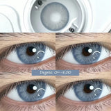Popxstar 1 Pair Blue&Green Lenses Colored Eyeglass Lenses Bright Beauty Pupils Eye Color Lenses Myopia With Diopter Fashion Lens