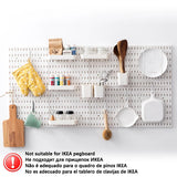 Popxstar DIY Pegboard Accessories Hanging Shelf Storage Hooks Wall Organizer No Punching Crafts Organization For Garage Kitchen Room