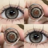 1 Pair Korean Lenses Colored Contact Lens Brown Beautiful Pupils With diopter Large Diameter New Blue Soft Fashion Lenses